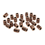 Maxbell 3x24x Norse Viking Runes Bead Vintage Style Metal for Bracelets Pendant Crafts