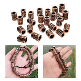 Maxbell 2x24x Norse Viking Runes Bead Vintage Style Metal for Bracelets Pendant Crafts