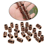 Maxbell 4x24x Norse Viking Runes Bead Vintage Style Metal for Bracelets Pendant Crafts