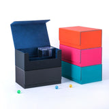 Maxbell PU Leather Card Case Deck Box Top Loading Dustproof with Top Open Flexible