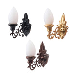 5 x Miniature Model Wall Lamps Toys for DIY Dollhouse Decoration Kids Black