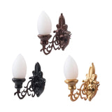 5 x Miniature Model Wall Lamps Toys for DIY Dollhouse Decoration Kids Black