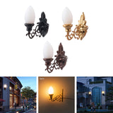 5 x Miniature Model Wall Lamps Toys for DIY Dollhouse Decoration Kids Black