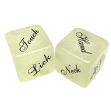 Maxbell 2x Luminous Dices 2.5cm Love Game Toys for Valentine'S Day Couple Gift