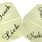 Maxbell 2x Luminous Dices 2.5cm Love Game Toys for Valentine'S Day Couple Gift