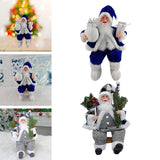 Maxbell Santa Claus Figure with Gift Bag and Presents for Holiday Office Decoration Blue