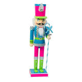 Maxbell Nutcracker Soldier Durable 38cm Style Figurines Creative for Desk Shelves Blue