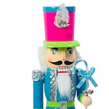 Maxbell Nutcracker Soldier Durable 38cm Style Figurines Creative for Desk Shelves Blue