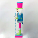 Maxbell Nutcracker Soldier Durable 38cm Style Figurines Creative for Desk Shelves Blue