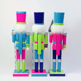 Maxbell Nutcracker Soldier Durable 38cm Style Figurines Creative for Desk Shelves Blue