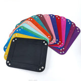 Maxbell Folding Dice Tray Set Flannel Reinforced Bottom Rectangle for Board Games Flannel Black
