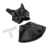 Maxbell 1/6 Female Doll Clothes Female Clothes Set Vest for 12inch Cosplay Dolls Black