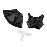 Maxbell 1/6 Female Doll Clothes Female Clothes Set Vest for 12inch Cosplay Dolls Black