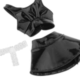 Maxbell 1/6 Female Doll Clothes Female Clothes Set Vest for 12inch Cosplay Dolls Black