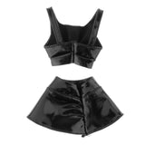 Maxbell 1/6 Female Doll Clothes Female Clothes Set Vest for 12inch Cosplay Dolls Black