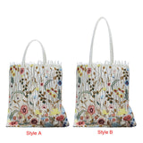 Maxbell 4xFashion Embroidered Tote Bag for Shopping Working Traveling Style A