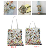 Maxbell 4xFashion Embroidered Tote Bag for Shopping Working Traveling Style A