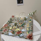 Maxbell 3xFashion Embroidered Tote Bag for Shopping Working Traveling Style A