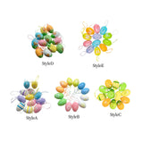 Maxbell 12Pcs Hanging Artificial Bird Eggs Easter Egg for Home Wedding Decoration Style A