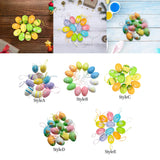 Maxbell 12Pcs Hanging Artificial Bird Eggs Easter Egg for Home Wedding Decoration Style A