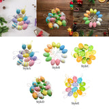 Maxbell 12Pcs Hanging Artificial Bird Eggs Easter Egg for Home Wedding Decoration Style A