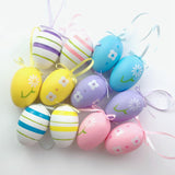 Maxbell 12Pcs Hanging Artificial Bird Eggs Easter Egg for Home Wedding Decoration Style A