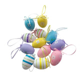 Maxbell 12Pcs Hanging Artificial Bird Eggs Easter Egg for Home Wedding Decoration Style A