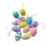 Maxbell 12Pcs Hanging Artificial Bird Eggs Easter Egg for Home Wedding Decoration Style A