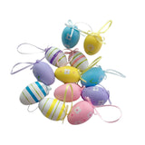 Maxbell 12Pcs Hanging Artificial Bird Eggs Easter Egg for Home Wedding Decoration Style A
