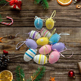 Maxbell 12Pcs Hanging Artificial Bird Eggs Easter Egg for Home Wedding Decoration Style A
