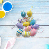 Maxbell 12Pcs Hanging Artificial Bird Eggs Easter Egg for Home Wedding Decoration Style A