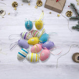 Maxbell 12Pcs Hanging Artificial Bird Eggs Easter Egg for Home Wedding Decoration Style A