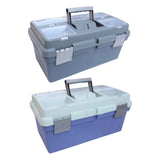 Maxbell Portable Storage Box Organizer Toolbox 16inch Large Capacity for Office Home Grey