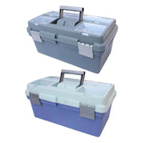 Maxbell Portable Storage Box Organizer Toolbox 16inch Large Capacity for Office Home Grey