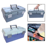 Maxbell Portable Storage Box Organizer Toolbox 16inch Large Capacity for Office Home Grey