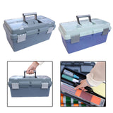 Maxbell Portable Storage Box Organizer Toolbox 16inch Large Capacity for Office Home Grey