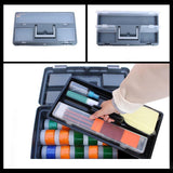 Maxbell Portable Storage Box Organizer Toolbox 16inch Large Capacity for Office Home Grey