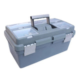 Maxbell Portable Storage Box Organizer Toolbox 16inch Large Capacity for Office Home Grey