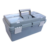 Maxbell Portable Storage Box Organizer Toolbox 16inch Large Capacity for Office Home Grey