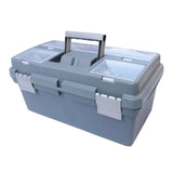 Maxbell Portable Storage Box Organizer Toolbox 16inch Large Capacity for Office Home Grey