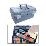 Maxbell Portable Storage Box Organizer Toolbox 16inch Large Capacity for Office Home Grey