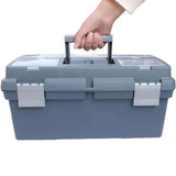 Maxbell Portable Storage Box Organizer Toolbox 16inch Large Capacity for Office Home Grey