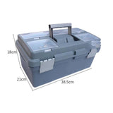 Maxbell Portable Storage Box Organizer Toolbox 16inch Large Capacity for Office Home Grey
