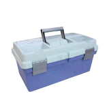 Maxbell Portable Storage Box Organizer Toolbox 16inch Large Capacity for Office Home Blue