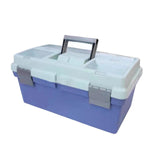 Maxbell Portable Storage Box Organizer Toolbox 16inch Large Capacity for Office Home Blue
