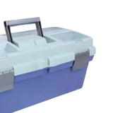 Maxbell Portable Storage Box Organizer Toolbox 16inch Large Capacity for Office Home Blue