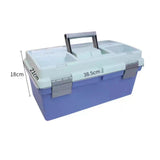 Maxbell Portable Storage Box Organizer Toolbox 16inch Large Capacity for Office Home Blue