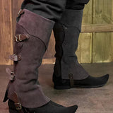 Maxbell 2xPirate Boot Covers Costume Accessories PU Cosplay Steampunk Boots Case Brown