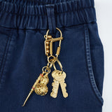 Maxbell 4xBird Key Chain Decoration Men Gift Personality DIY Families Father Aureate