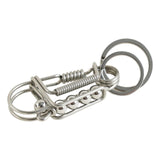 Maxbell 5xBird Key Chain Decoration Men Gift Personality DIY Families Father Argent